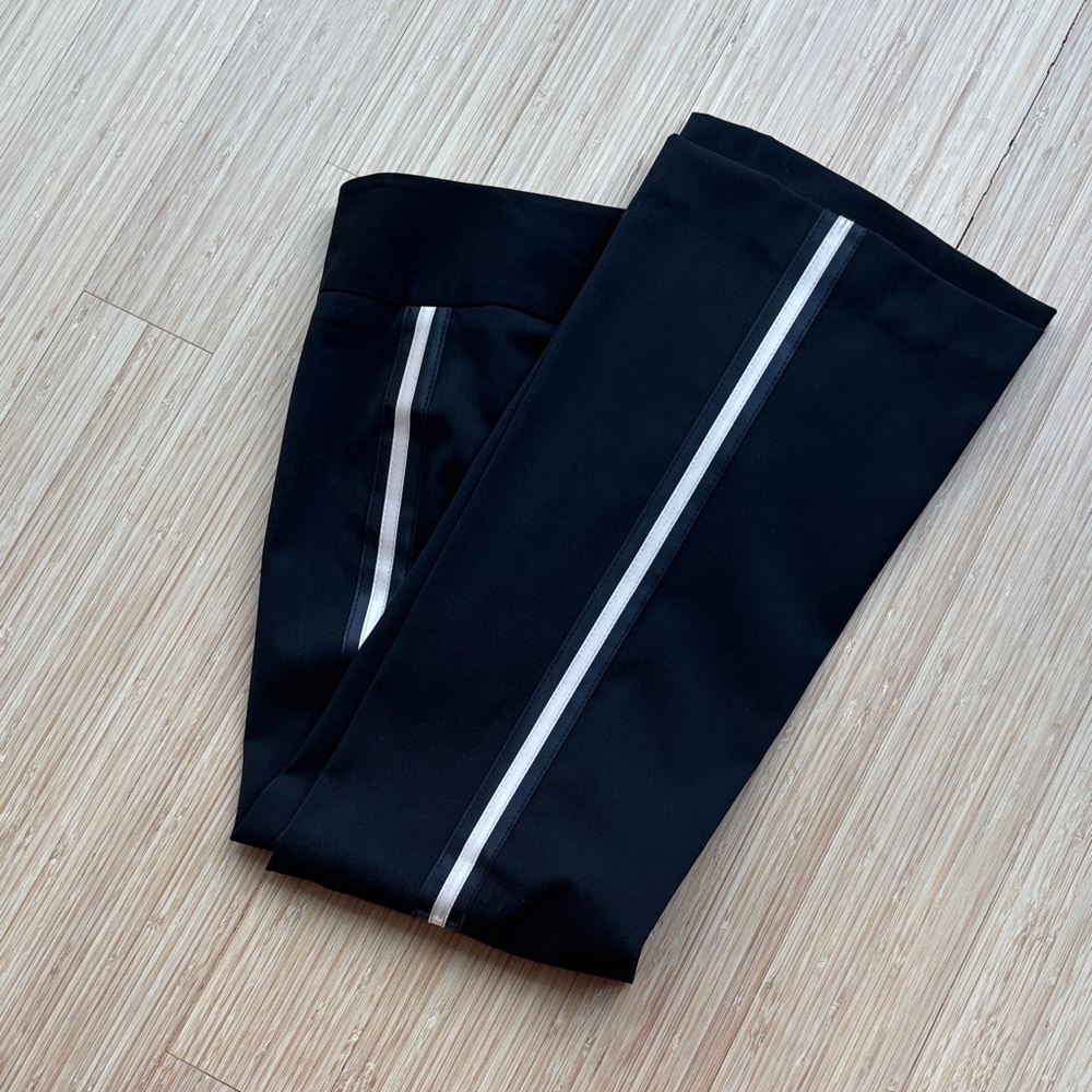 Guess Collection Black Boot Cut Pants with White Stripe size 4